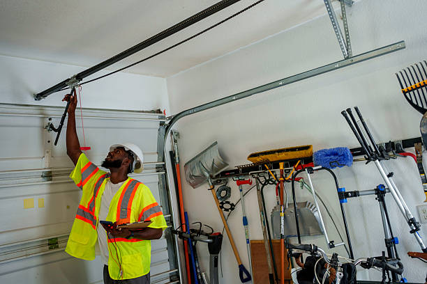 Professional Garage Door Panel Replacement technician working in Parkway, CA